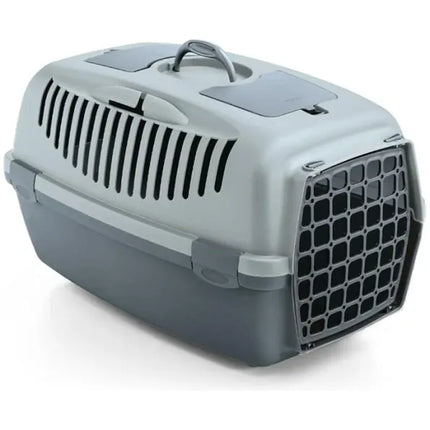 Stefanplast Cat Stefanplast Carrier For Small Medium Sized Pets With Plastic Door Artic Blue