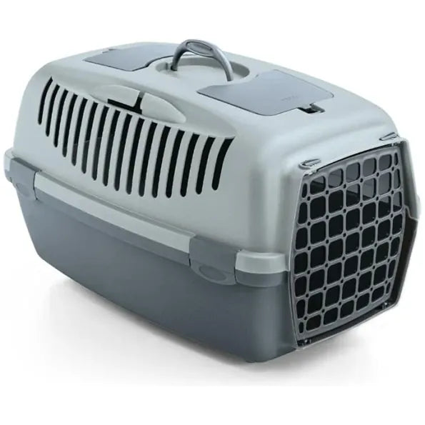 Stefanplast Cat Stefanplast Carrier For Small Medium Sized Pets With Plastic Door Artic Blue