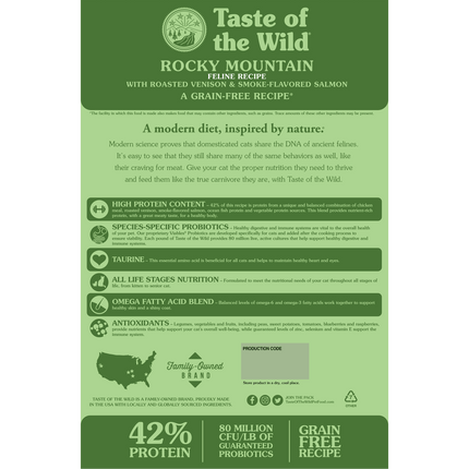 Taste of the Wild Cat Taste of the Wild Rocky Mountain Dry Cat Food with Roasted Venison and Smoked Salmon 2 kg