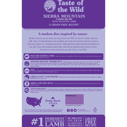 Taste of the Wild Dog Taste of the Wild Sierra Mountain Dry Dog Food with Roasted Lamb 2 kg