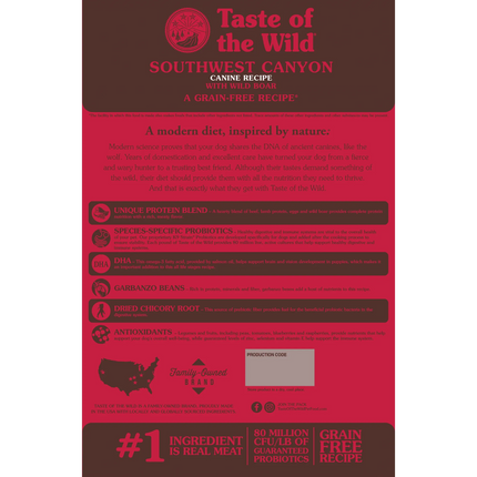 Taste of the Wild Dog Taste of the Wild Southwest Canyon Grain Free Dry Dog Food Wild Boar 12.2 kg