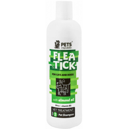 Pets Republic Eco-Friendly Step 2 Flea and Tick Shampoo with Almond Oil for Pets 500 ml