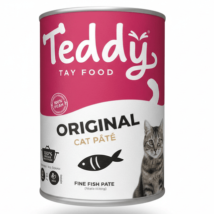 Teddy cat Teddy Original Cat Pâté  Fine Fish Recipe for Adult Cats 400g