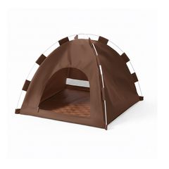 Tent Dog and cat Tent For Small Pets Available in two colors brown anddark green size m