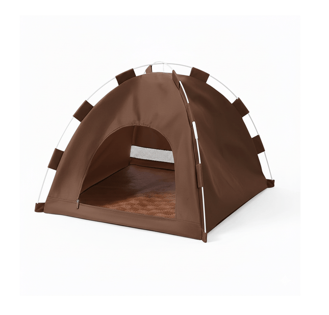 Tent Dog and cat Tent For Small Pets Available in two colors brown anddark green size m