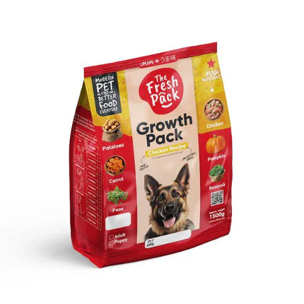 The Fresh Pack Dog The Fresh Pack Growth Pack Frozen Bone Chicken Food for Adult Dogs 5pcs 1500 gr