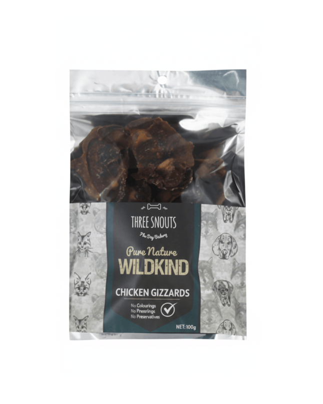 Three Snouts Dog Three Snouts Chicken Gizzard Dog Treats 100 gr