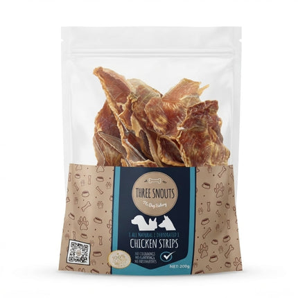 Three Snouts Dog Three Snouts Chicken Strip Dog Treats 200 g