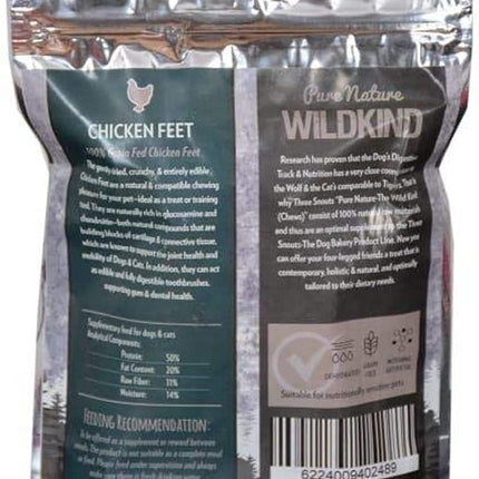 Three Snouts Dog Three Snouts Wild Kind Dehydrated Chicken Feet Dog Treats 100 gr