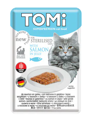 Tomi cat Tomi For Sterilised Cats Salmon in Jelly 85g