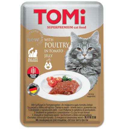 Tomi Cat Tomi Wet Cat Food with Poultry in Tomato Jelly 100 gr