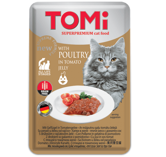 Tomi Cat Tomi Wet Cat Food with Poultry in Tomato Jelly 100 gr
