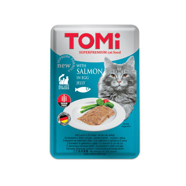Tomi Cat Tomi Wet Cat Food with Salmon in Egg Jelly 100 gr