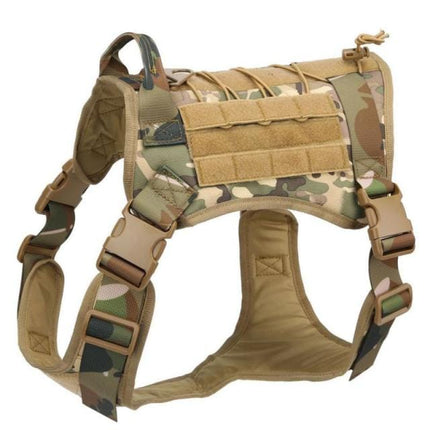 Tre Ponti Dog Tactical Military Dog Harness Molle Vest Camouflage Size Medium For German and Husky Dogs