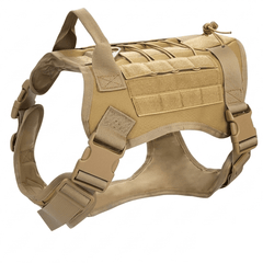 Tre Ponti Dog Tactical Military Dog Harness Molle Vest Coyote Brown Size Medium