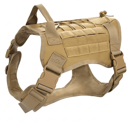 Tre Ponti Dog Tactical Military Dog Harness Molle Vest Coyote Brown Size Medium