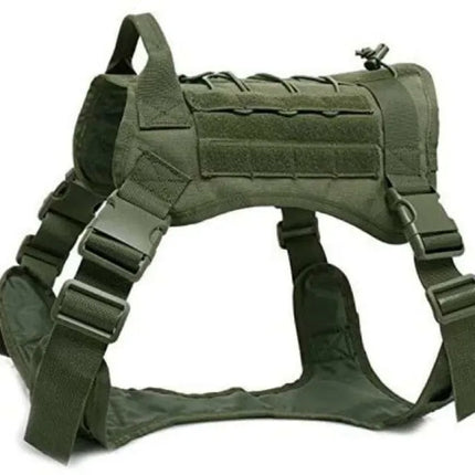 Tre Ponti Dog Tactical Military Dog Harness Molle Vest Olive Green Size Medium