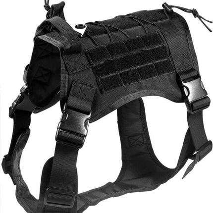 Tre Ponti Dog Tactical Military Dog Harness Vest Black Size Medium