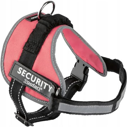 Tre Ponti Dog Zoofari Dog Harness Adjustable Chest and Belly Belt Dog Vest Reflective Pink M