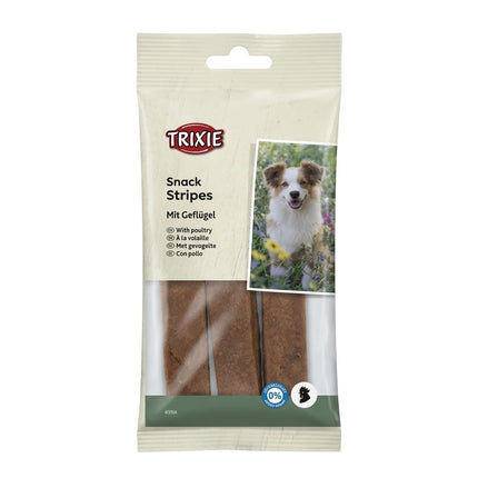 Trixie Dog Trixie Dog Stripes Treats with Poultry – 0% Added Sugar Chewy Dog Snacks 10 Pack