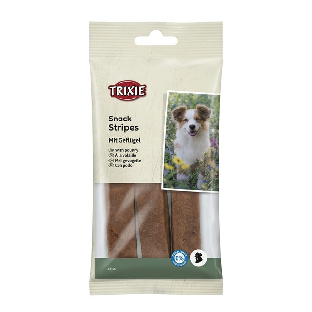 Trixie Dog Trixie Dog Stripes Treats with Poultry – 0% Added Sugar Chewy Dog Snacks 10 Pack