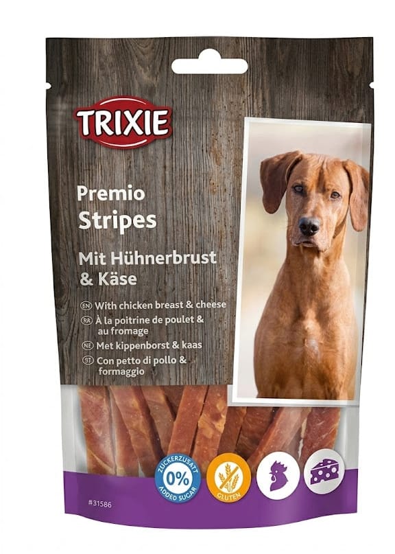 Trixie Dog Trixie Premio Chicken And Cheese Stripes Healthy Dog Reward Snacks 100 g