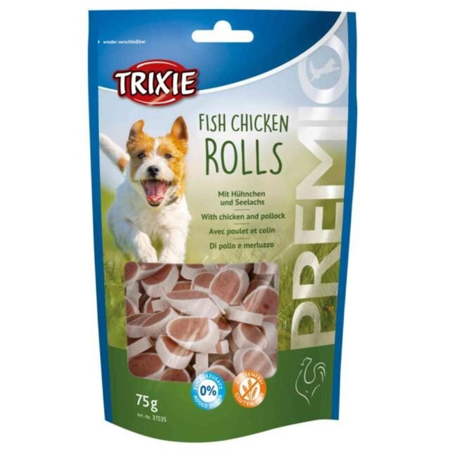 Trixie Dog Trixie Premio Dog Treats with Fish and Chicken Pollock Rolls 75 gr