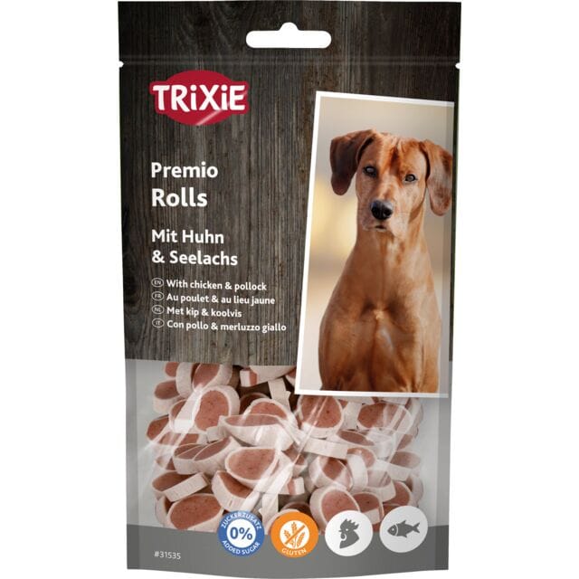 Trixie Dog Trixie Premio Dog Treats with Fish and Chicken Pollock Rolls 75 gr
