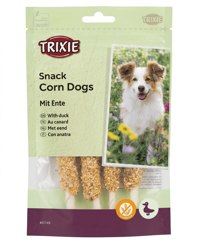 Trixie Dog Trixie Snack Corn Dogs Duck Treats for Dogs 100g  4 Pcs