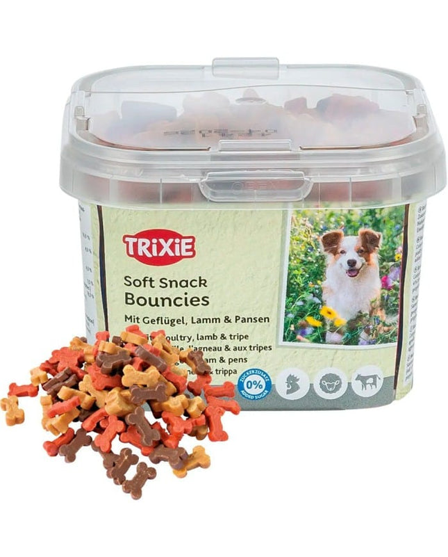 Trixie Dog Trixie Soft Snack Bouncies Tasty Poultry Lamb And Tripe Dog Treats 140g