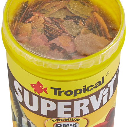 Tropical Fish Tropical Supervit Premium Quality 8 Mix Flakes Fish Food 50gm
