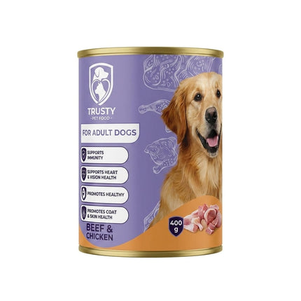 Trusty Dog Trusty Adult Wet Dog Food Beef And Chicken 400g