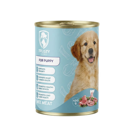 Trusty Dog Trusty Canned Wet Food for Puppies Mix Meat Flavor 400g