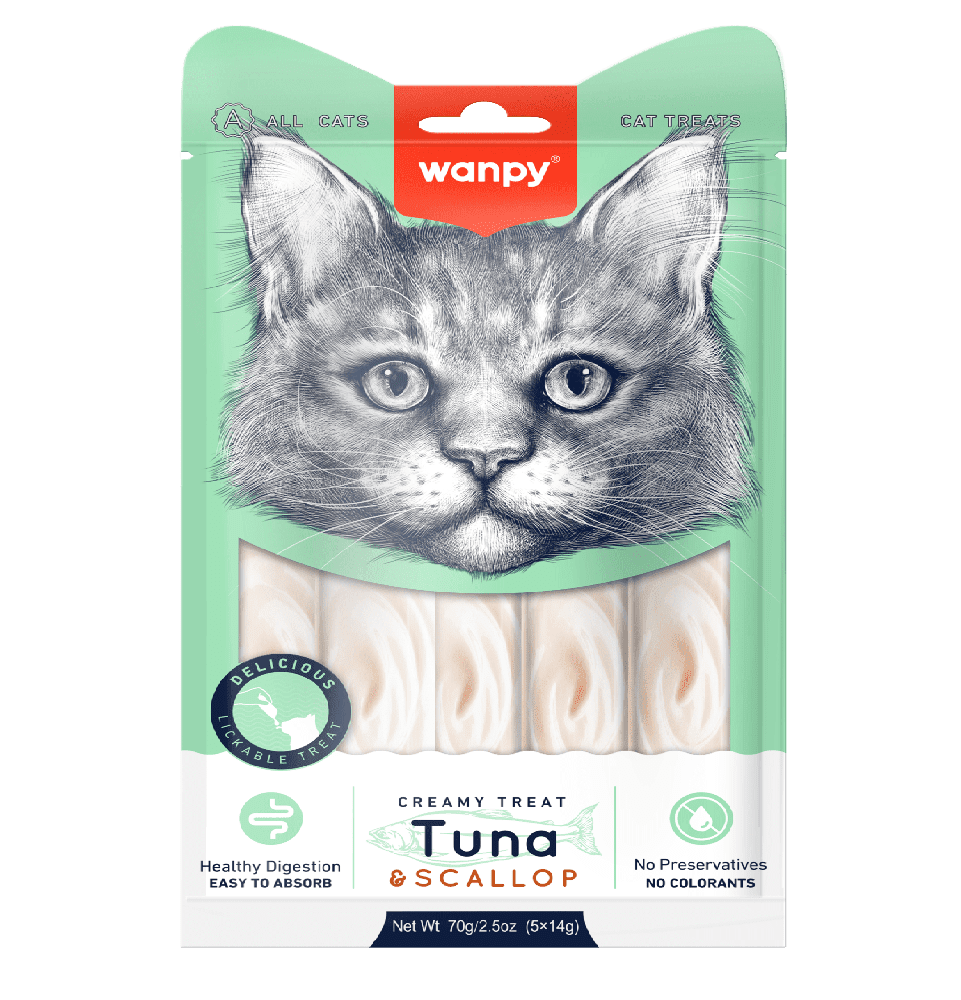 Wanpy Creamy Tuna And Scallop Treats 70 gr