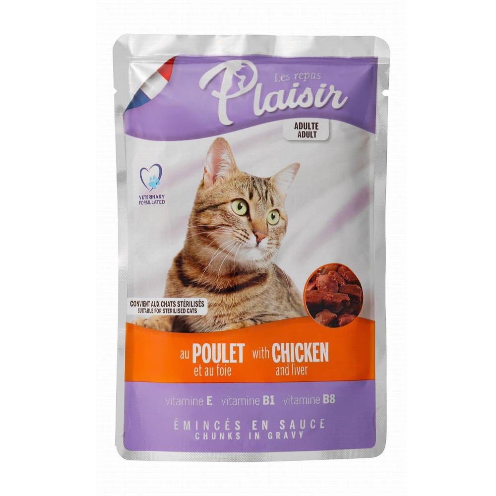 Les Repas Plaisir Wet Food with Chicken for Adult Cats 100 gr