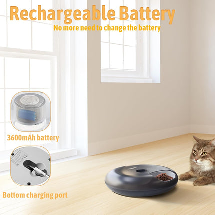 Uwangpet Dog and cat Automatic Pet Feeder with Timer  6 Meal Smart Food Dispenser