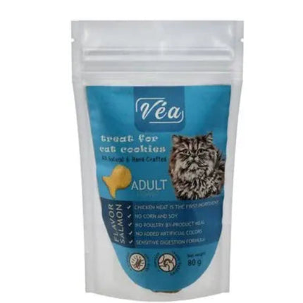 vea Cat Véa Cookie Treats Salmon Flavor with Chicken for Sensitive Adult Cats 80 gr