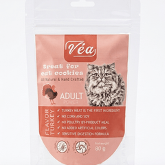 vea Cat Véa Turkey Flavor Adult Cat Cookies Treats 80g