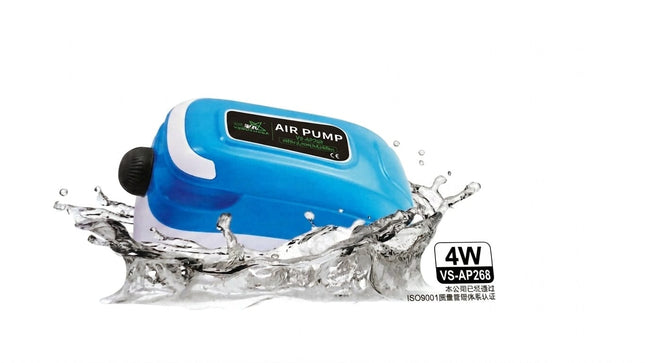 Venus Aqua Fish Venus Aqua VS-AP268 Aquarium Air Pump 4W – Quiet Fish Tank Oxygen Aerator Pump