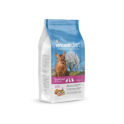 VINCENT Cat Vincent Diet Cat Adult Sterilized With Chicken 1.5 Kg
