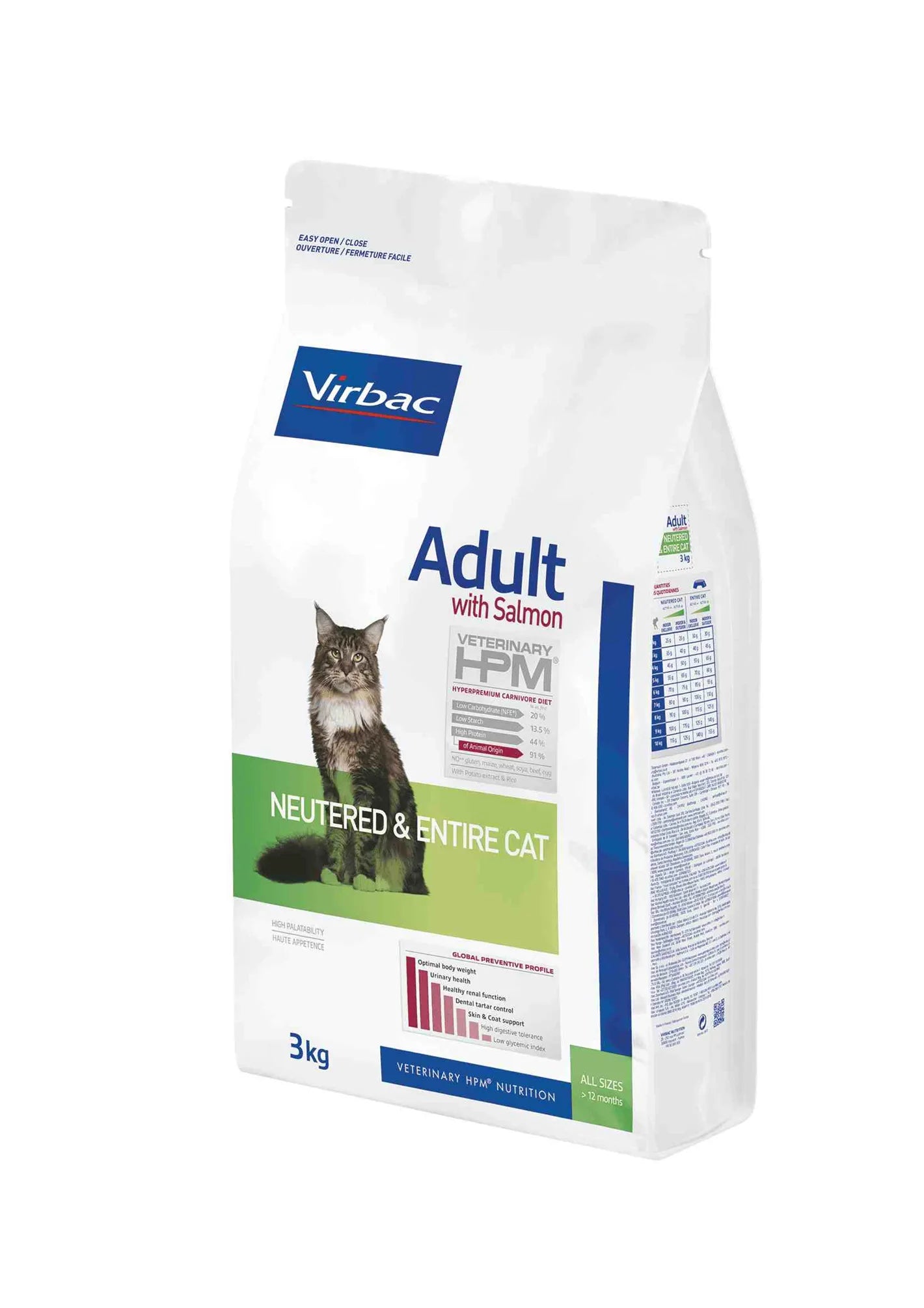 Virbac Dry food Adult Cat Neytered and Entire with salmon 1.5 Kg