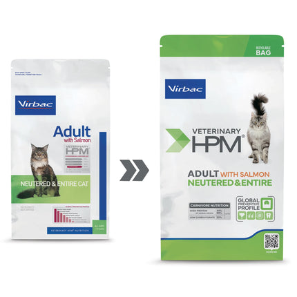 virbac Cat Virbac Adult Neutered And Entire With Salmon Adult Cat Food 3kg