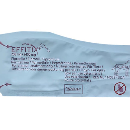 Virbac Dog Virbac Effitix Spot On Flea Solution for Large Dogs 20 to 40 kg 1 pcs