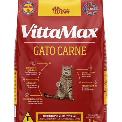 Vita Max Cat VittaMax Gato Carne Dry Cat Food Meat Flavor 1kg