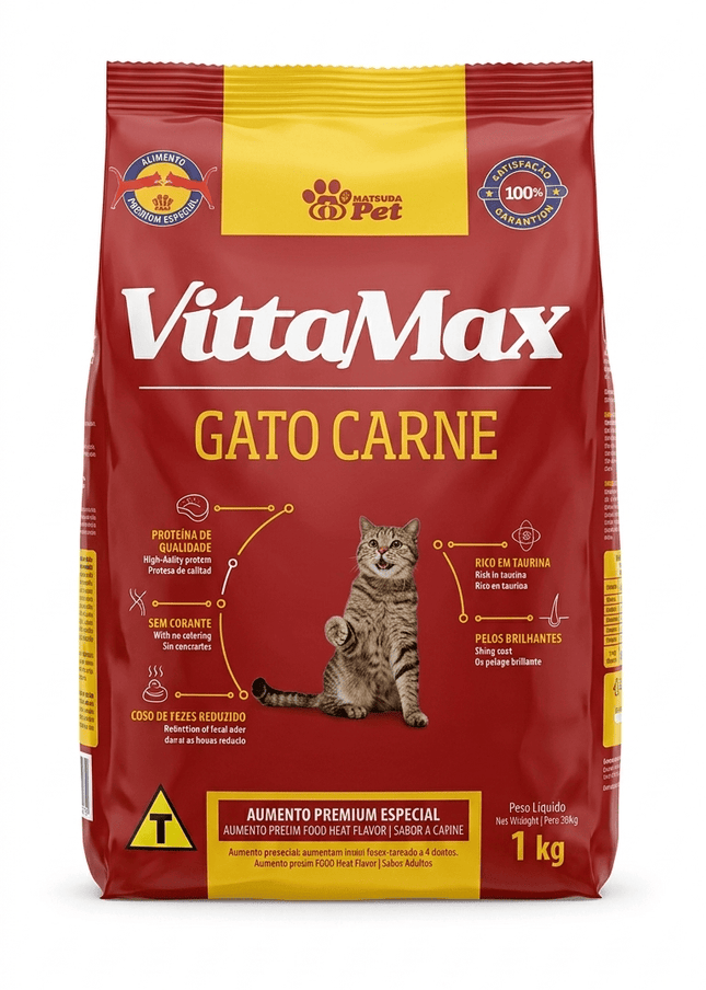 Vita Max Cat VittaMax Gato Carne Dry Cat Food Meat Flavor 1kg