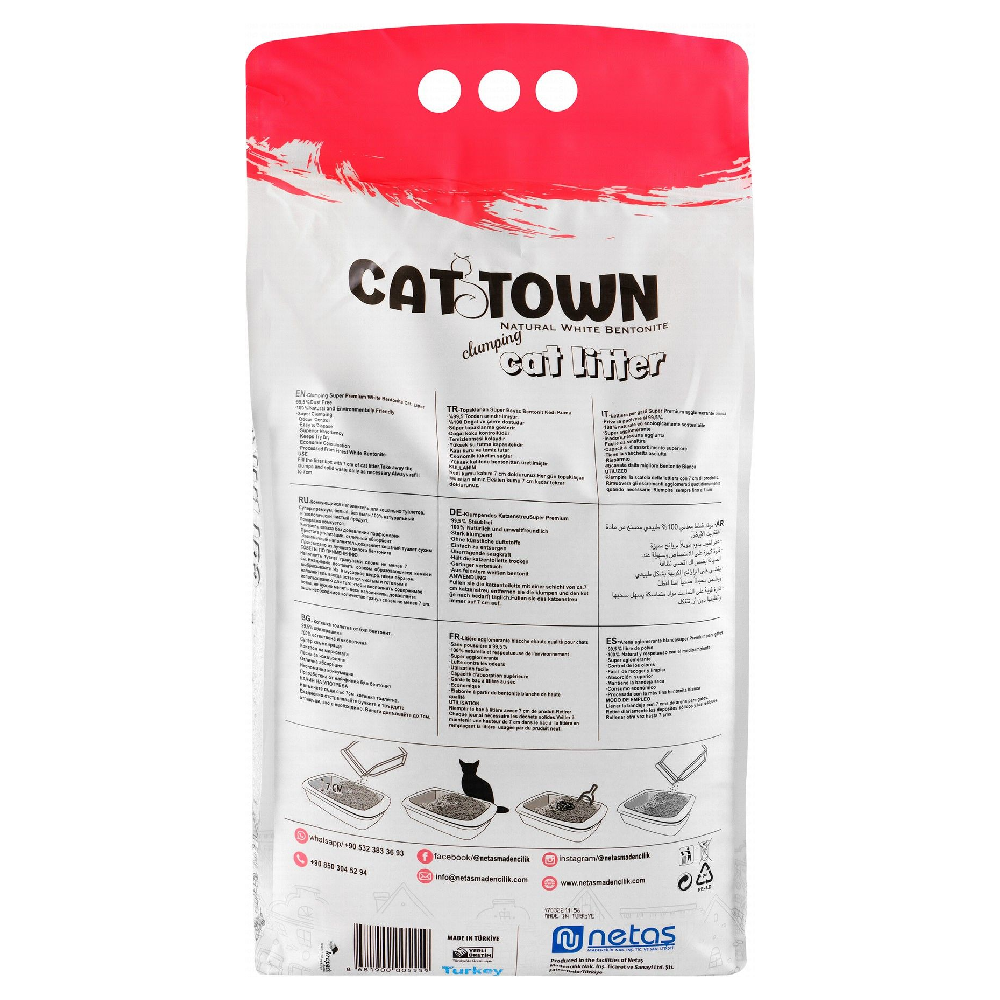 Cat Town White Bentonite Clumping Cat Litter Sakura Scent 5 L