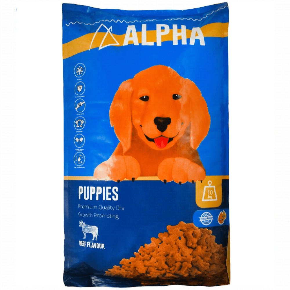 Alpha Dry Food Beef Flavor for Puppies 10 kg