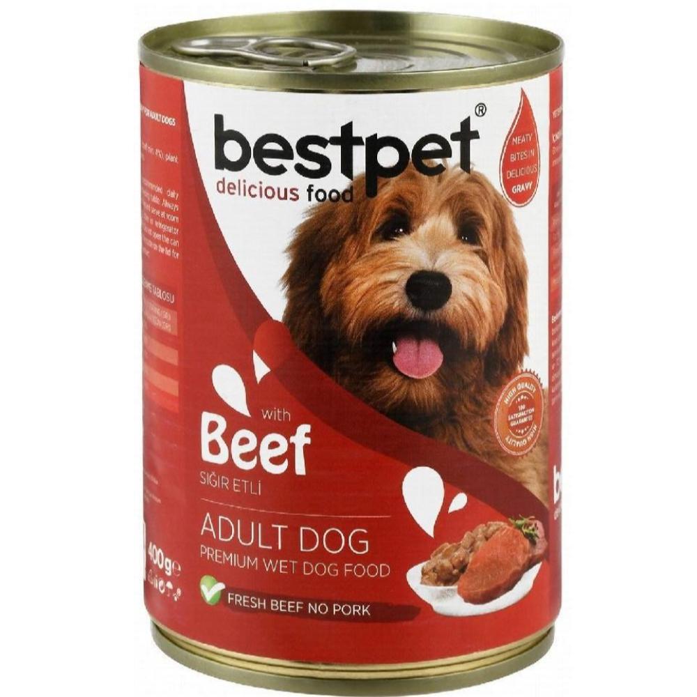 طعام رطب للقطط من BestPet مع لحم البقر في المرق 400 جرام