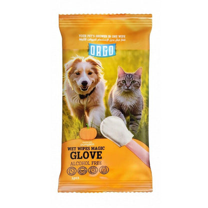 Orgo Pet Wet Wipe Glove Pumpkin Scent 1 wipes