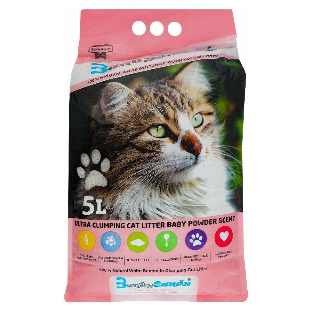 Benty Sandy Clumping Litter Baby Powder Scent 5L